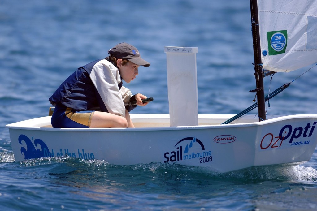 Tom Lidgett (AUS)<br />
Sailing - 2008 Sail Melbourne<br />
2nd Pacific Rim and Open International <br />
Optimist Dinghy Championships<br />
Mornington Yacht Club <br />
© Sport the library / Jeff Crow © Jeff Crow/ Sport the Library http://www.sportlibrary.com.au